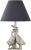 Silver Pair Of Ducks Table Lamps with Velvet Shade