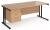 Dams Maestro 25 Rectangular Desk with Twin Cantilever Legs and 3 Drawer Fixed Pedestal - 1800 x 800mm