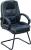 Nautilus Truro Cantilever Leather Faced Visitor Chair - Black