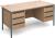 Dams Maestro H Frame Rectangular Desk with 6 Shallow Drawers - 1532 x 746mm