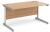 Gentoo Rectangular Desk with Single Cantilever Legs - 1400 x 800mm