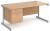 Gentoo Rectangular Desk with Single Cantilever Legs and 2 Drawer Fixed Pedestal - 1600 x 800mm