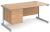 Gentoo Rectangular Desk with Single Cantilever Legs and 3 Drawer Fixed Pedestal - 1600 x 800mm