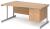 Gentoo Wave Desk with 3 Drawer Pedestal and Single Upright Leg 1600 x 990mm