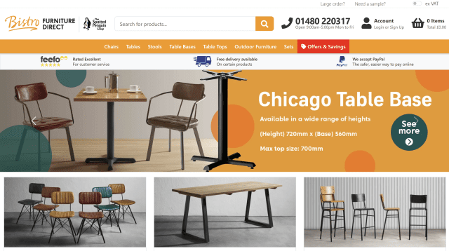 Bistro Furniture Direct homepage